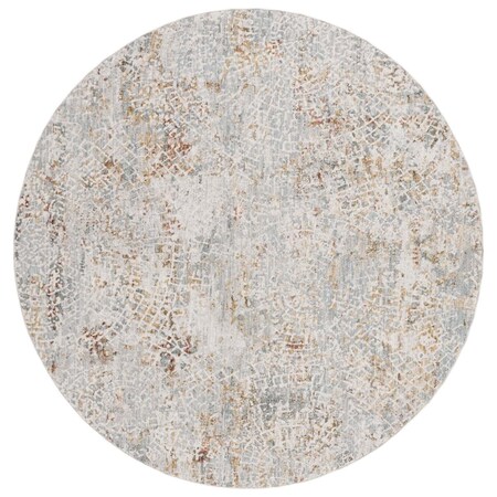 Safavieh 6 ft.7 in. x 6 ft. 7 in. Adrianna Round Rug; Blue & Gold ADN204M-7R